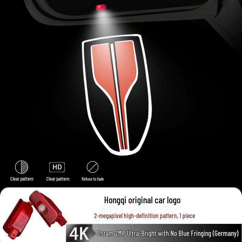 Световые приветствия Hongqi: H5, H6, H7, HS7, HS3, Проекционная подсветка салона двери автомобиля Shengshi 2018 Old H5