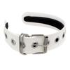Gotischer Punk-Haarreif Handgefertigtes Stirnband mit Schnalle aus Kunstleder Nahtloses Design Stirnband