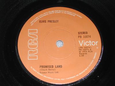 Disque 7 pouces ELVIS PRESLEY - Promised Land PB10074 RCA Victor 1974 UK Rock Occasion