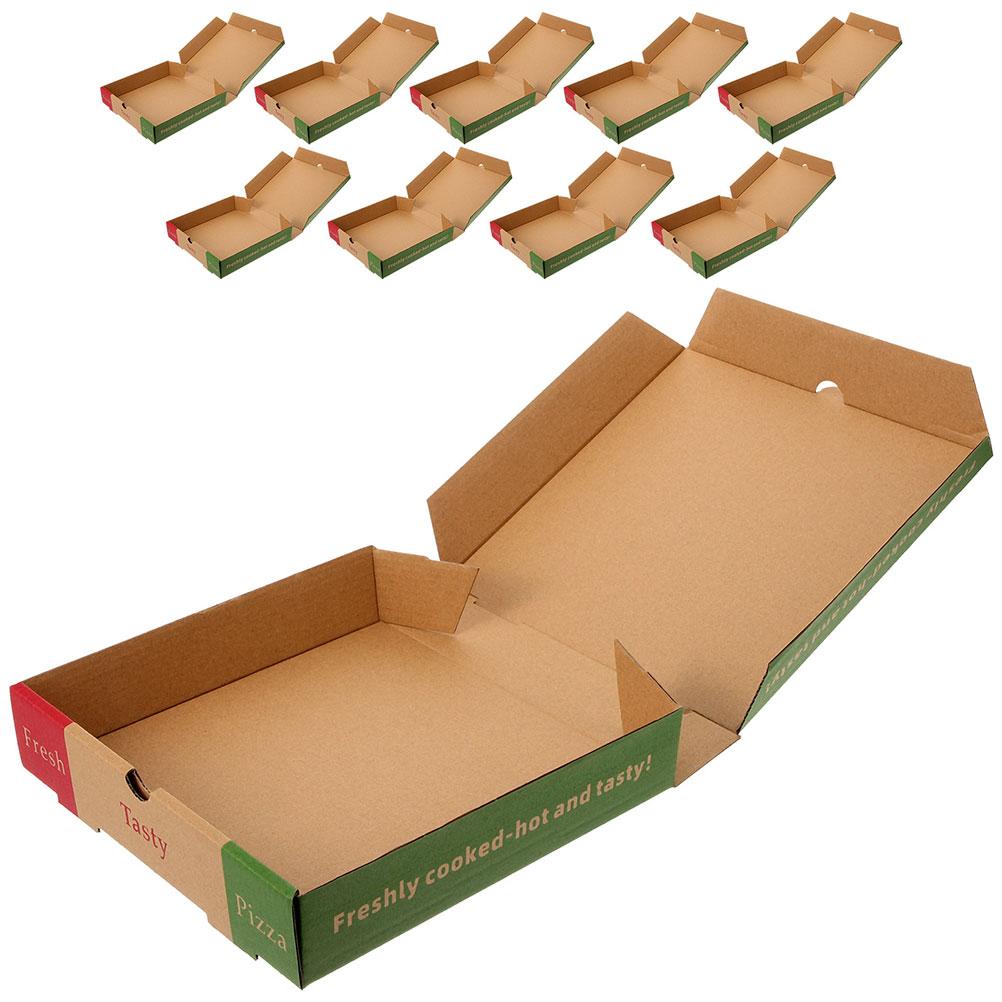 10 Pcs Pizza Storage Containers Take Out Boxes Disposable Paper Boxes For Foldable Packaging Box Container Takeaway Holder