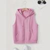 Plus Size Women Hooded Vest Casual Trendy Loose-Fit Sleeveless Cardigan Zipper Autumn Spring