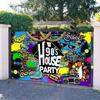 Retro 90s Hip Hop Party Background Fabric - 5.9 X 3.6 Feet Polyester Wall Fabric, Yzb