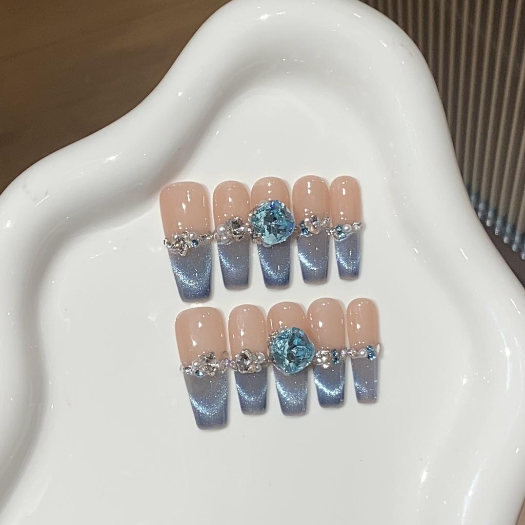 Nude Gradient Blue Smile Cat Eye Pearl Small Broken Diamond Swan Blue Square Diamond Berlin College