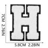White 7Cm English Letter Embroidery Cloth Sticker Computer Embroidery Label Clothing Accessories Decorative Embroidery Sticker Ironing Stamp