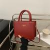 Faux Leather Solid Color Shoulder Bag for Women, Vintage Style Square Crossbody Purse, Minimalist Handbag KTB