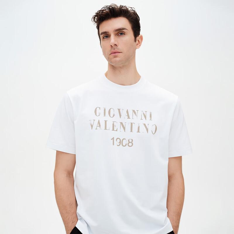

Giovanni Valentino Men s Summer Lightweight Letter Print Short Sleeve Round Neck T-Shirt 3XL