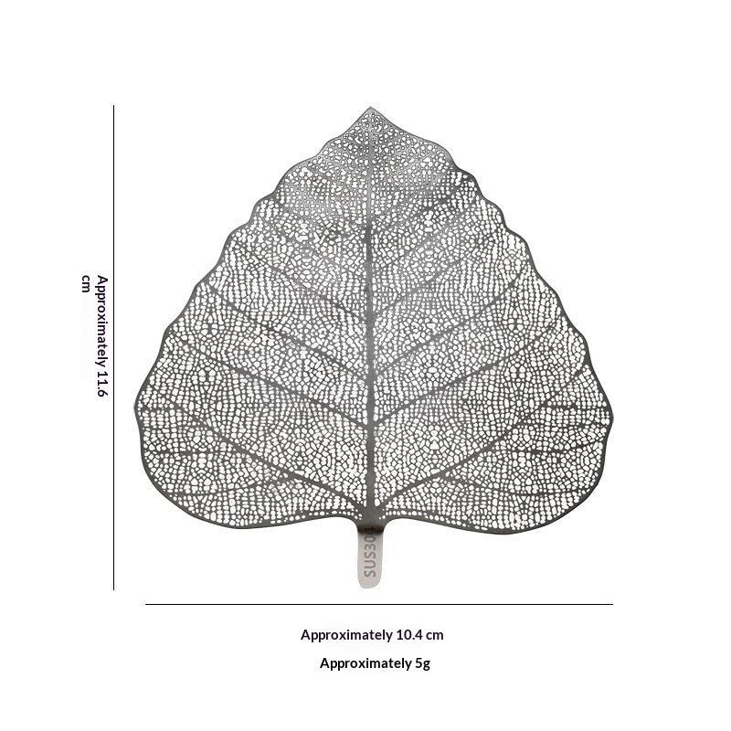 1Pcs Stainless Steel Bodhi Leaf Shape Tea Infuser Hollow Out Kung Fu Tea Strainer Drinkware