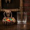 Desktop Ashtray Halloween Skeleton Resin Ashtray, Heat-resistant Gothic Ash Holder, Dark Aesthetic Aliens Decorative Tray for Home Office Outdoor