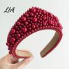 Sparkling Hair Bands for Birthdays Faux Pearl and Diamond Headband Women, Fashion Crown Style Headband, Elegant Comfortable Daily Wear Accessories