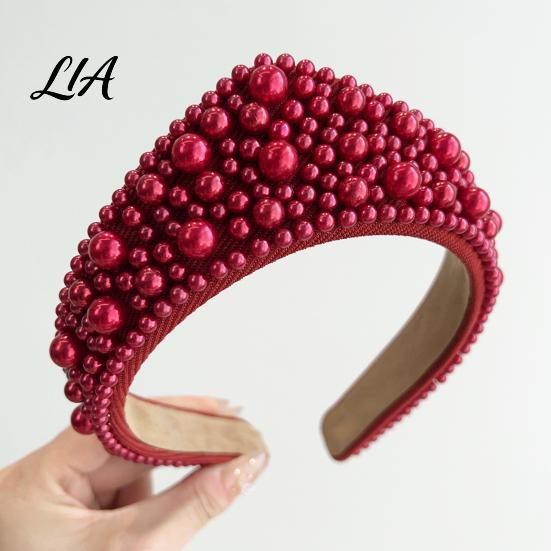 Sparkling Hair Bands for Birthdays Faux Pearl and Diamond Headband Women, Fashion Crown Style Headband, Elegant Comfortable Daily Wear Accessories