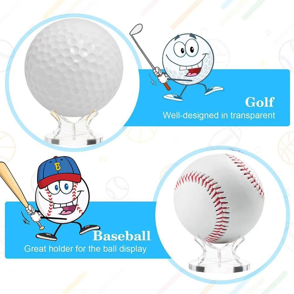 Acrylic Basketball Stand Display Transparent Golf Balls Holder Baseball Display Rack  For Memorable