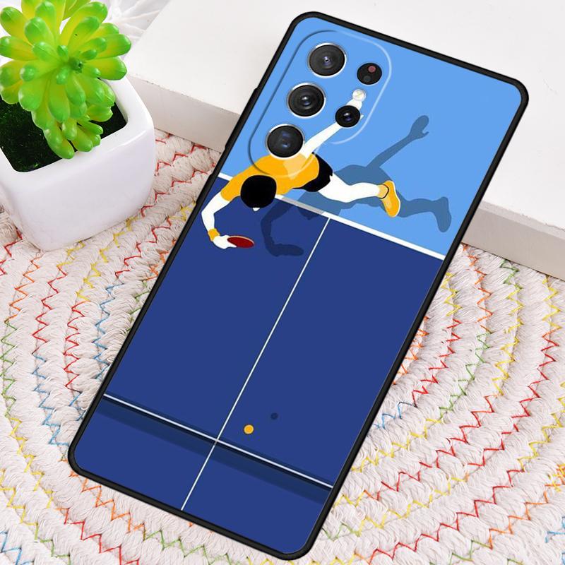 Table Tennis Sport TPU Phone Case For Samsung Galaxy note 10 pro S26 S25 S24 S23 S22 Ultra Plus S21 FE S20 Shockproof Cover