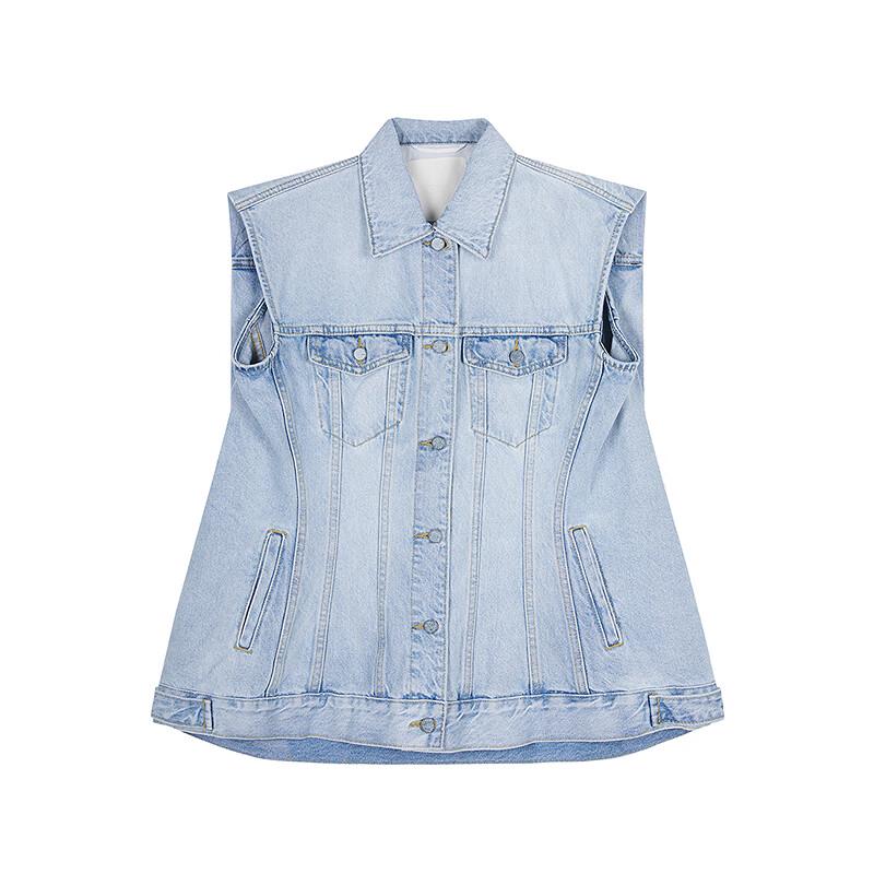 JNBY 2025 Spring Loose Lapel Denim Vest