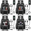 Stilvoller Cuphead Rucksack mit USB-Ladeanschluss für Kinder und Jungen für den Schulgebrauch