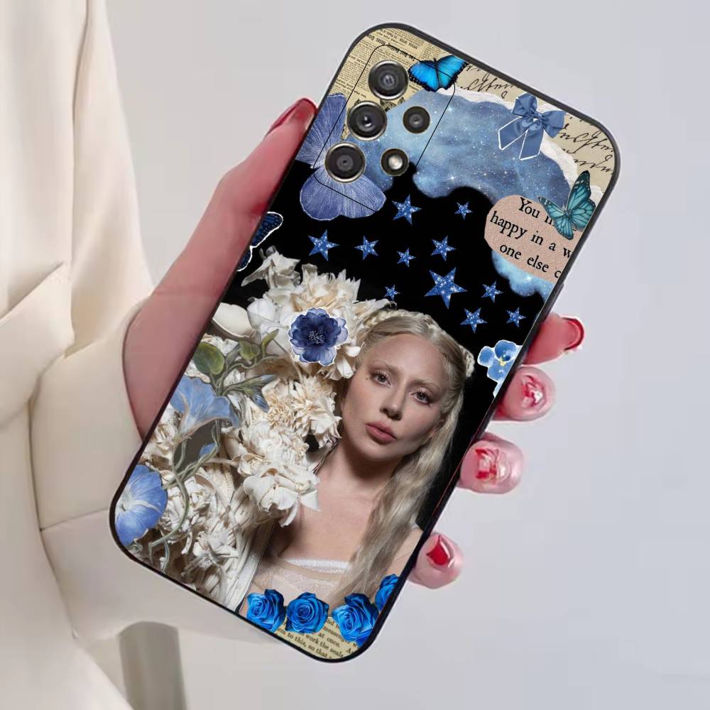 S-Singer L-Lady Gaga Phone Case For Samsung S25,S24,S21,S22,S23,S30,Ultra,S20,Plus,Fe,Lite,Note,10,Black Cover