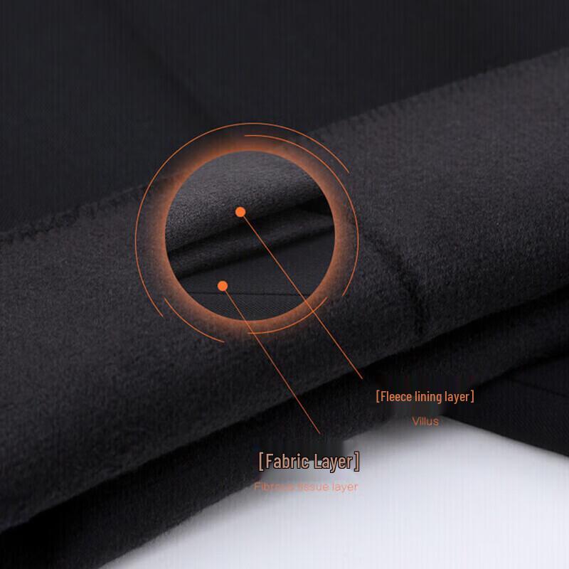 Hodo Men's Milk Silk Plus Velvet Formal Trousers