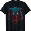 Scary Werewolf Face Halloween Costume Horror Werewolf Head T-Shirt