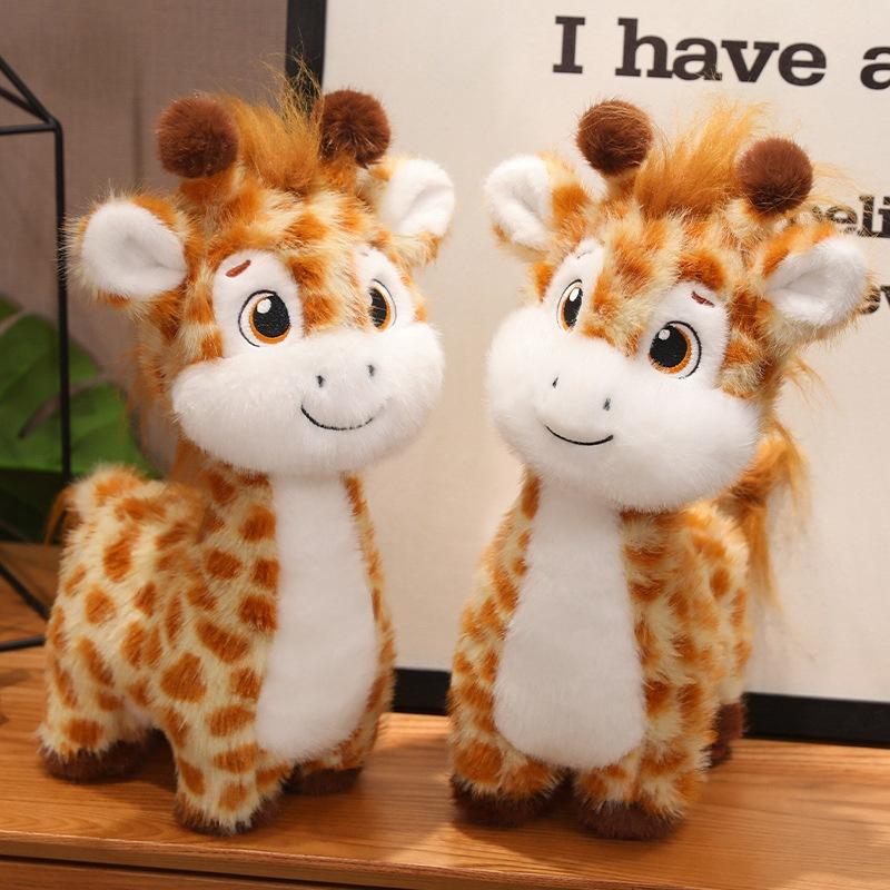 Cute Cute Deer Giraffe Doll Plush Toy Sika Deer Doll Children's Company Soothing Doll