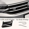 1 Piece of R Logo Car Badge, Grille R Logo, Rear Trunk Badge, Suitable for Car Decoration Accessories