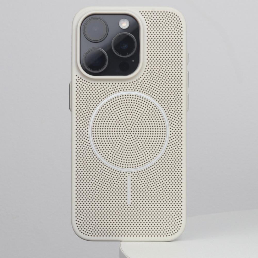 

For Magsafe Magnetic Grid Hole Case For iPhone 16 15 14 13 12 11 Pro Max Plus Heat Dissipation Wireless Charge Hard Matte Cover For iPhone 13Pro