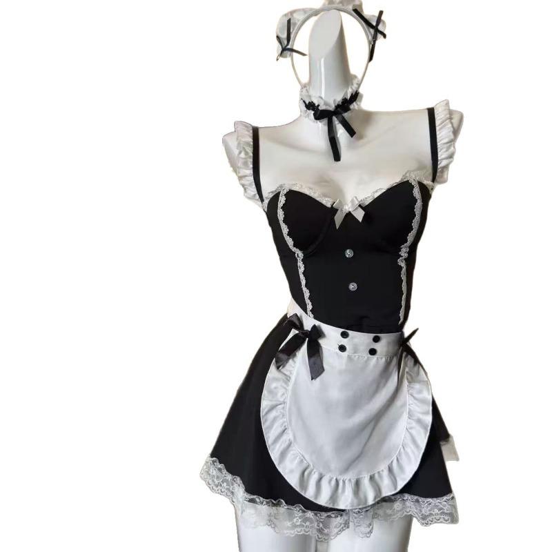 Sexy Lingerie Sexy Cute Maid Steel Tray Gathers Hot Maid Uniform Seduction Pajamas Qqny
