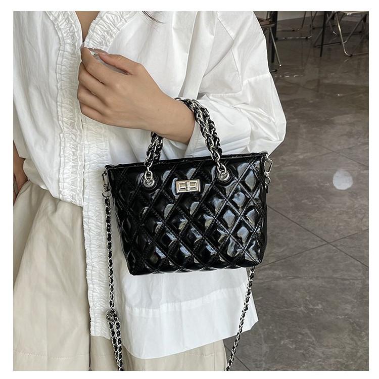IELGY Korean Version High-End Texture All-Match Diamond One-Shoulder Bucket Bag