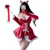 Sex underwear, high-end sense new robe set, sexy patent leather demon uniform free women