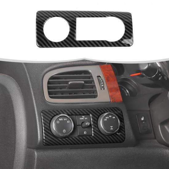 Carbon Fiber Headlight Switch Trim Cover For Chevy Suburban Tahoe Sierra 07-13