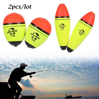 2pcs/lot Long/oval Plastic Buoyancy Fishing Float Eva Foam Bobber Ball Boia