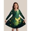 Girls' 3D Butterfly Dress Long Sleeve Summer Spring Vacation Daily Holiday Princess Beautiful Sweet Kids 4-12 Years Casual Dress A Line Dress