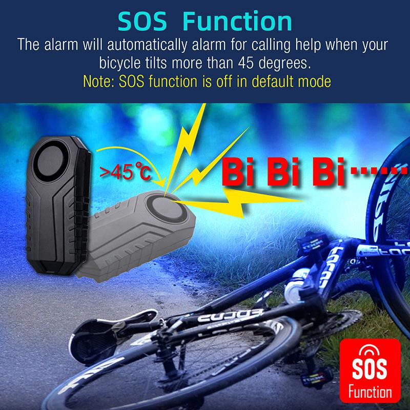 SF22R Wireless Bicycle Vibration Alarm with Remote Control for Electric Vehicles