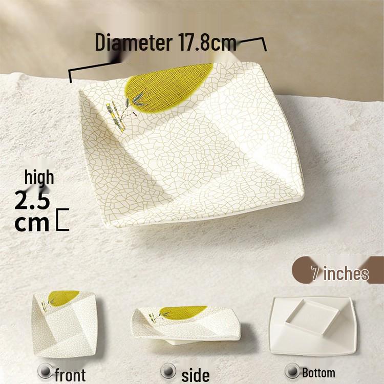 Melamine Rectangular Porcelain-Style Plate for Hot Pot & Side Dishes