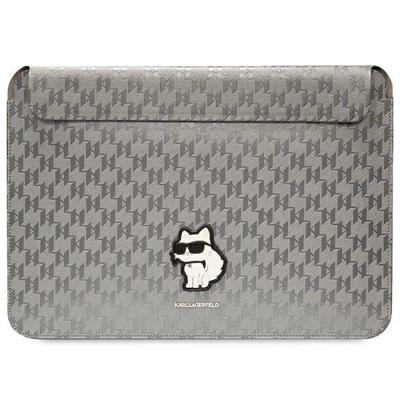 Karl Lagerfeld Pouzdro Klcs14Sakhpcg 14 Stříbrný/Silver Saffiano Monogram Choupette
