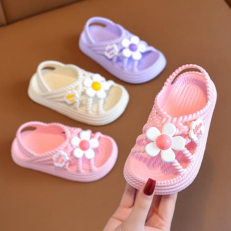 Nuova Estate di Età Compresa Tra 2-8 Bambini Pantofole Modello di Fiore Agile Comfort Sandalo per Le Ragazze Antiscivolo Seabeach Infradito Casa Scarpe per Bambini