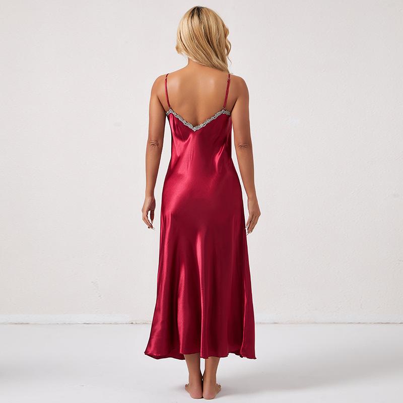 Elegante Camicia da Notte da Donna in Pizzo: Loungewear Sexy, Lussuoso, Modellante
