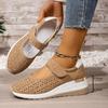 Spring Summer New Fashion Large Size Thick Bottom Sneakers for Women Casual Hollow Out Wedges Heel Single Sports Shoes