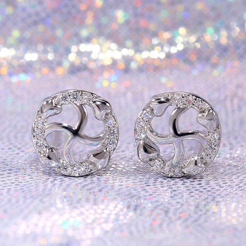 

1 пара модных серег-ветряков с простым характером серебряный