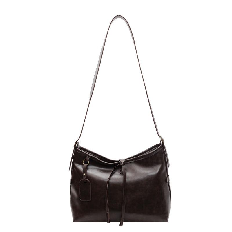 

Высококлассная сумка большой вместимости, женская новая модная сумка на плечо и подмышку, универсальная сумка-мессенджер кофейный