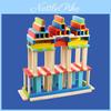 Wooden Strip Building Block Set Children Puzzle Set For Kids Ages 1 To 6