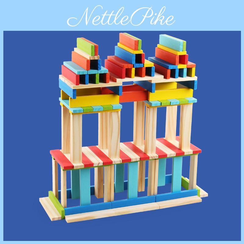 Wooden Strip Building Block Set Children Puzzle Set For Kids Ages 1 To 6