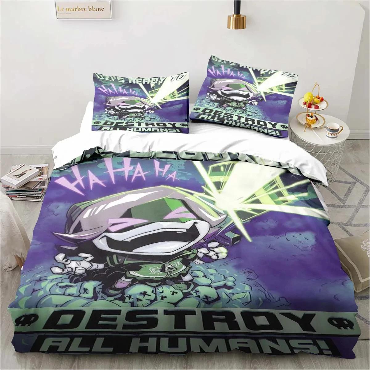 

Comforter Murder Drones Cartoon Bedding Set Fans Gifts For Kids Adults King Queen Twin Size Boys Girls Bedroom Decor Comforter (quilt)-EU Single(135*200cm)3pcs