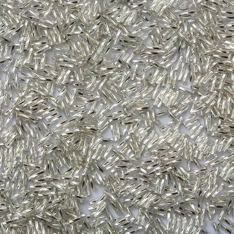 

Стеклянные трубчатые рисовые бусины с цветным покрытием и серебряным наполнителем для изготовления украшений своими руками и швейных принадлежностей 2x6mm, Hole ~0.8mm, 10g/pack