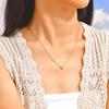 Vnox Women's Exquisite Butterfly Necklace With Single,Zircon Stainless Steel Flower Heart Pendant,18k Gold Plated Neck Jewelry