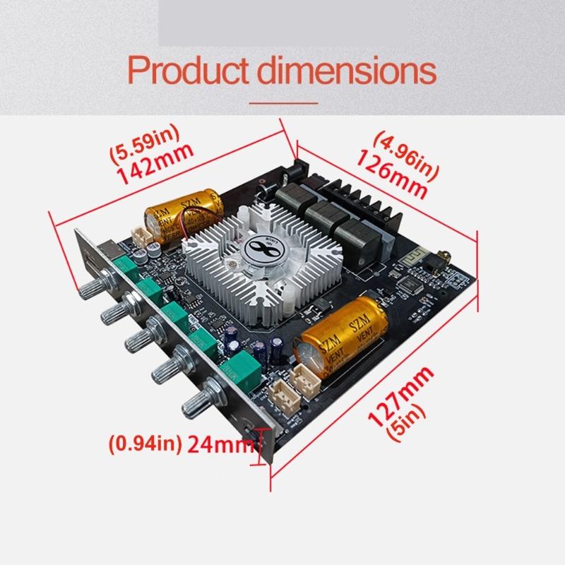 160Wx2+220W 2.1 Channel TDA7498ETR Bluetooth-compatible Digital Power Amplifier Module Subwoofer for Entertainment