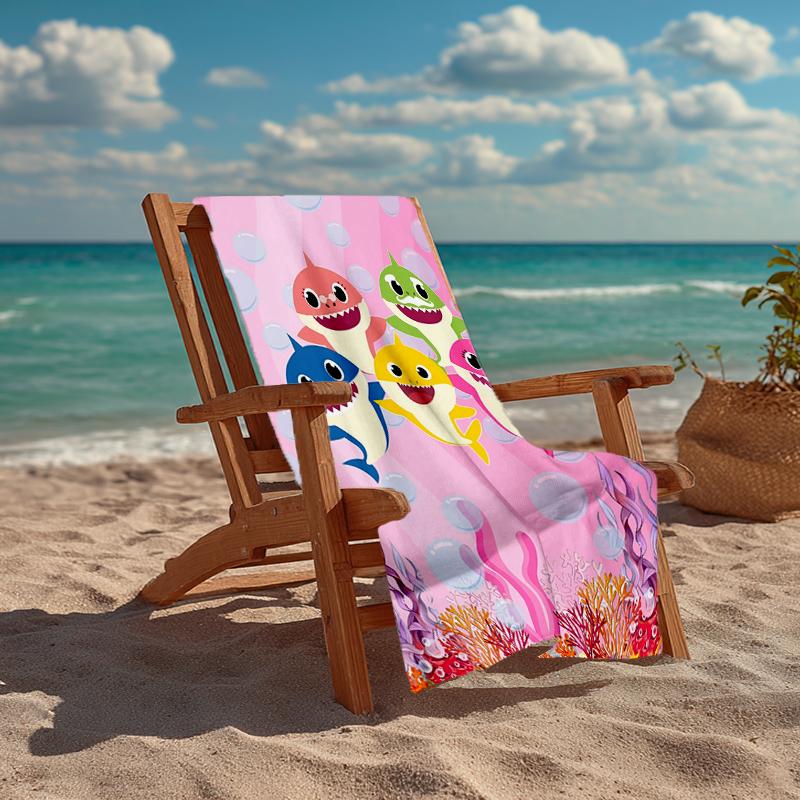 Ultra-Soft Beach Towel with Shark Theme,Ideal for Pool - Camping, Diving - Perfect Travel Essential, Vibrant Beach Towel.