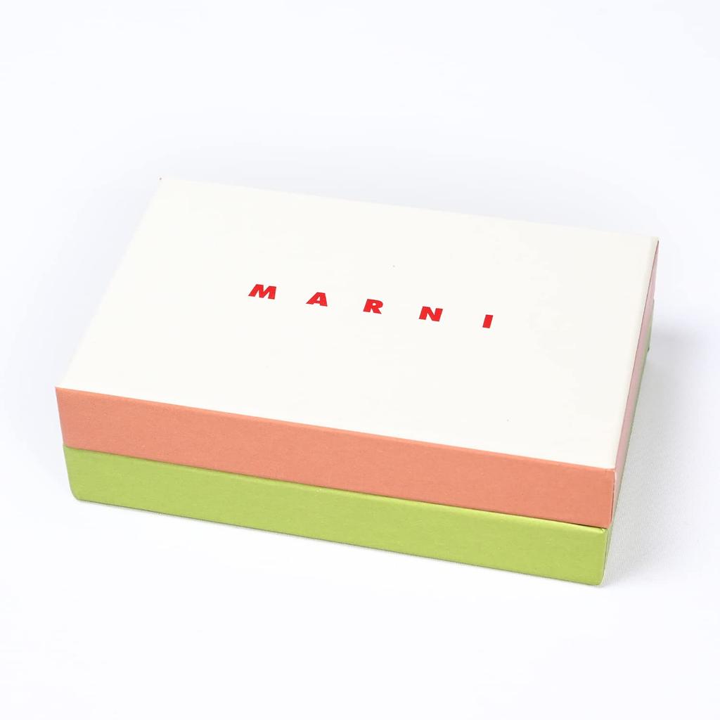 Marni Trifold Wallet Mini Wallet Smart Wallet Calf Leather Lila Powder Blue PFMO0056U1 P2644 Z639B Women's [Item]