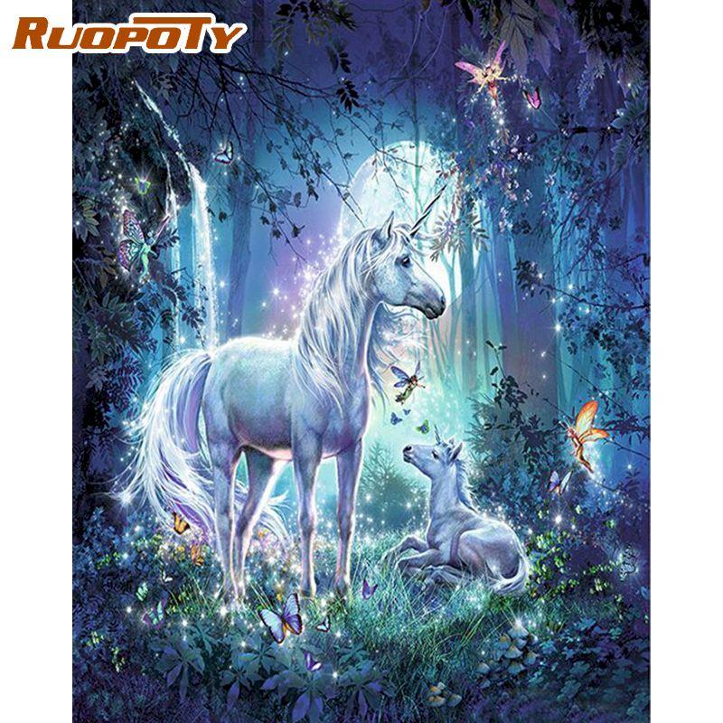 

Ruopoty абстрактная картина маслом, наборы для рисования по номерам, рисунок, живопись, сделай сам, краска без рамки, масляные краски для украшения дома, 40x50 см