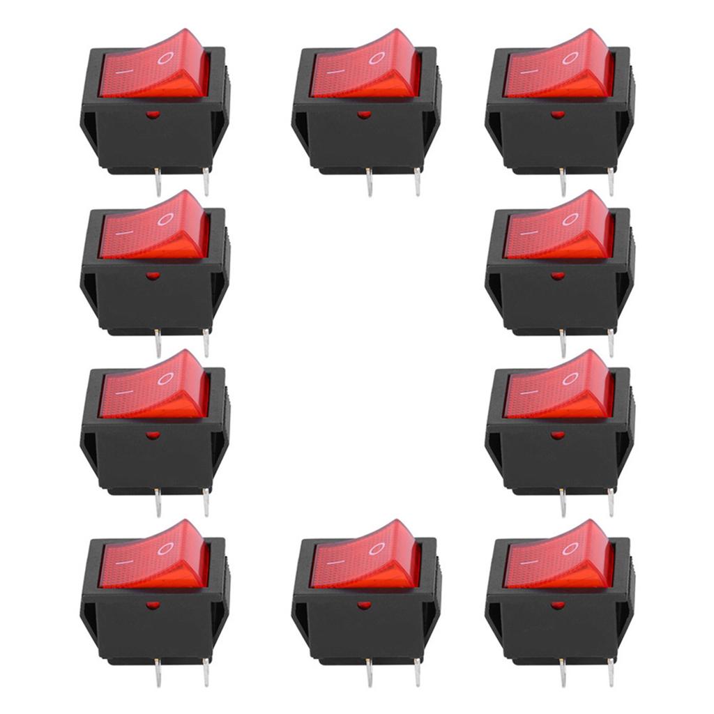 10 Stück 2-Positionen Schalter Wippschalter Ein/Aus 4-Pin KCD4 Hitzebeständigkeit für Haushaltsgeräte