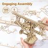 3D Wooden Puzzle Bi-Plane Aircraft Model Kits DIY Assembly 3D Puzzle for Adults Teens Brain Teaser Home Decor Crafts