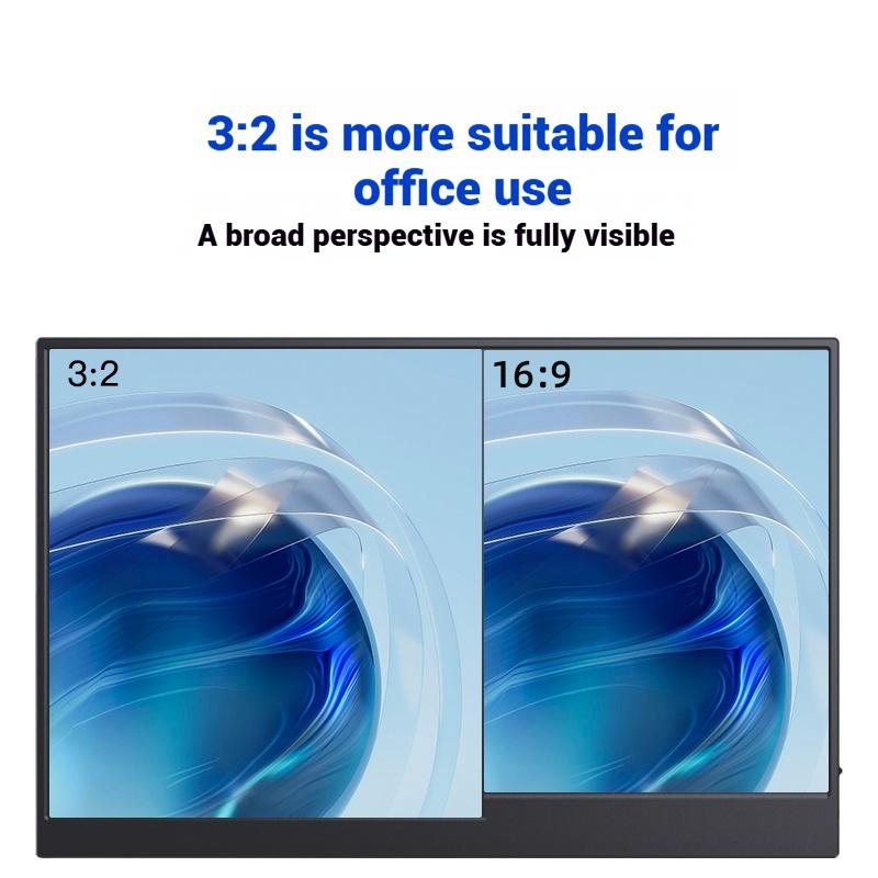 Custom 14" 3:2 LED Display 2K Resolution 100% SRGB IPS Screen Type-C Portable Monitor consumer electronics